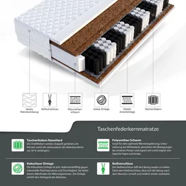 Fdm Taschenfederkernmatratze 80 x 200 cm H4/H5