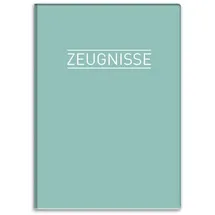 itenga Zeugnismappe A4 mintgrün wattierter Umschlag - 10 Klarsichthüllen in DIN A4 für bis zu 20 Dokumente
