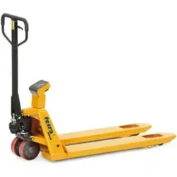 fetra Gabelhubwagen mit Waage 2122 - Tragkraft 2000kg Polyurethan-Reifen