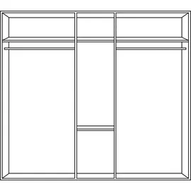 WIMEX Drehtürenschrank Vanea 225 x 208 x 58 cm Weiß
