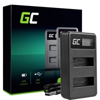 Green Cell Green Cell® AHBBP-401 Akkuladegerät Batterie für Digitalkamera USB