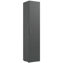 XORA Mehrzweckschrank, Graphit, 6 Fächer, 30x185x40 cm, Made in Germany, erweiterbar, stehend, Waschküche, Mehrzweckschränke