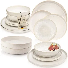 sänger Korfu Tafelservice 16-tlg. creme/sandig