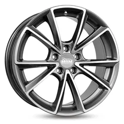 MAM Wheels A5 Palladium Front Polish 8x18 ET 35 5/112 Alufelge Grau