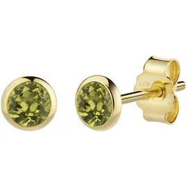VIVANCE Ohrstecker VIVANCE Gelbgold 585 Peridot 1,5 cm