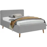 Meise Möbel meise.möbel Polsterbett Mattis 180 x 200 cm Stoff Grau