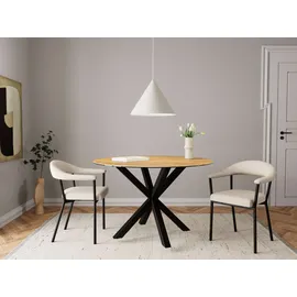 Actona Heaven Ø 119 cm beige/schwarz