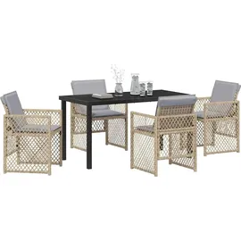 vidaXL Garten Essgruppe 5-tlg. Beige