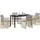 vidaXL Garten Essgruppe 5-tlg. Beige