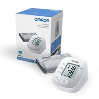 Omron X2 Smart – Automatisches, klinisch validiertes Oberarm-Blutdruckmessgerät mit Bluetooth-Kompatibilität und Smartphone-App; erkennt unregelmässige Herzschläge; mit Manschettensitzkontrolle