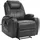 deluke Lounger Sessel PORTO Kunstleder 83 x 105 x 94 cm Braun mit Massagefunktion