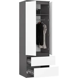 akord furniture factory Kleiderschrank Akord 60 x 180 x 51 cm Weiß/Grau