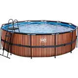EXIT TOYS Wood Pool 450 x 122 cm inkl. Filterpumpe