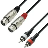 Adam Hall Kabel 2xrca Stecker Zu 2xxlr Buchse 6m Adam K3 K3tfc0600