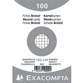 Exacompta Karteikarten A6 kariert weiß 100 St.