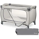 hauck Sleep N Easyfold Reisebett Baby in Sekunden klappbar, Dark Grey