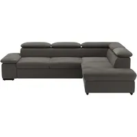 sit&more Ecksofa »Alcudia L-Form«, wahlweise mit Bettfunktion, grau