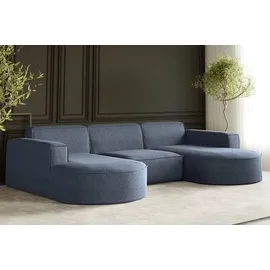 kaiser möbel Ecksofa, Sofa U form, Couch U form MODENA U STUDIO stoff Neve Blau - Blau