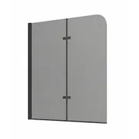 Badplaats Badewanne Austin Schwarz mit Nanobeschichtung 110 x 140 cm