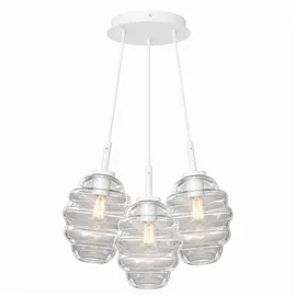 s.luce Echos 3-flg. 25 cm Oval Klar/Weiß