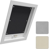 Woltu - Thermo Dachfenster Rollo ohne Bohren Sonnenschutz Verdunkelungsrollo mit Saugnäpfen, Thermorollo Hitzeschutz für Dachfenster 60x73 cm, Schwarz
