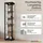 K-Möbel Glasvitrine C1014 176 x 37 x 33 cm Schwarz/Sonoma Eiche