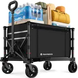 3 IN 1 BOLLERWAGEN FALTBAR, HOT Item?, EINKAUFSTROLLEY #TRANSPORTWAGEN ###, *220LBS* !*120L* KLAPPBAR ALLZWECKWAGEN MIT RÄDERN, SCHWARZ