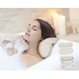 terra sell Badewannenkopfkissen, Badewannennackenkissen, Badewannenkissen zum Baden in der Badewanne - Kissen für die Entspannung der Nackenmuskulatur, EIN Komfortables und entspanntes Zurücklegen des Kopfes