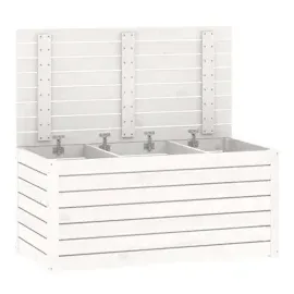 vidaXL Gartenbox Weiß 101x50,5x46,5 cm Massivholz Kiefer
