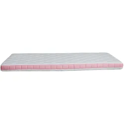 Dormir Matratze für Baby & Kinder 60 x 120cm , Höhe 8cm , Anpassung durch atmungsaktivem Komfortschaum , Allergiker geeignet , Pink