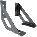 sossai® Wandregalhalter 2er Set Design Regalträger Truss in Anthrazit, 2-tlg. grau 2,1 cm x 12 cm