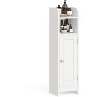VASAGLE Badschrank weiß 18,0 x 20,0 x 80,0 cm