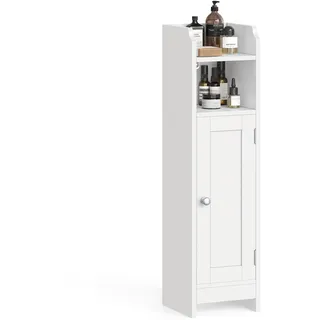 VASAGLE Badschrank weiß 18,0 x 20,0 x 80,0 cm