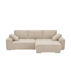 bobb Ecksofa  mit pflegeleichtem Bezugsstoff  Caro II , beige , Maße (cm): B: 305 H: 87 T: 202