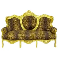 Casa Padrino Barock Lounge Sofa King Leopard / Gold