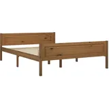 vidaXL Kiefernholz Massivholzbett Bettgestell Holzbett Futonbett Bett Doppelbett Bettrahmen mit Lattenrost Schlafzimmerbett Honigbraun 120x200cm