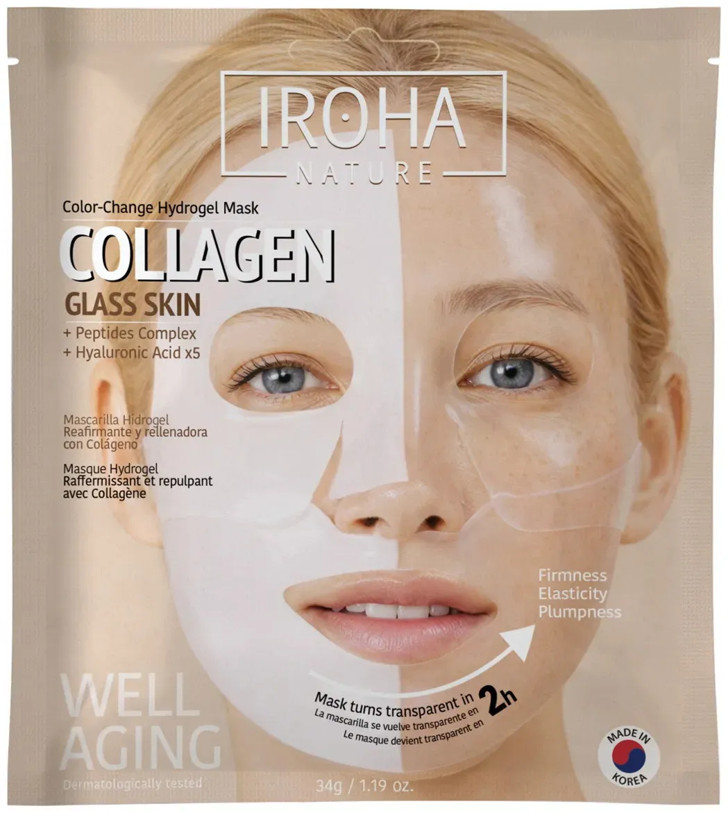 IROHA nature Colour Change Hydrogel Mask Collagen Glass Skin 34 g