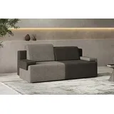 moeblo Modernes Design, Polstersofa mit Schlaffunktion und Bettkasten, Schlafcouch Sofa Couch für Wohnzimmer Schlafsofa Federkern Sofagarnitur - Schlafsofa HOOK - Dunkelgrau + Schwarz (Diosa 89 +99) - Dunkelgrau, Schwarz