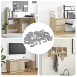 vidaXL Zapfenschloss-Muttern 8372 pcs Silber Metall