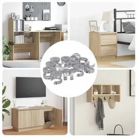 vidaXL Zapfenschloss-Muttern 8372 pcs Silber Metall