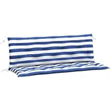vidaXL Bankauflage 150 x 50 x 7 cm blau weiß gestreift 2 St.