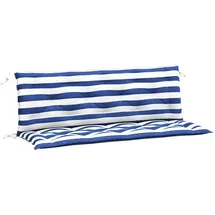 vidaXL Bankauflage 150 x 50 x 7 cm blau weiß gestreift 2 St.