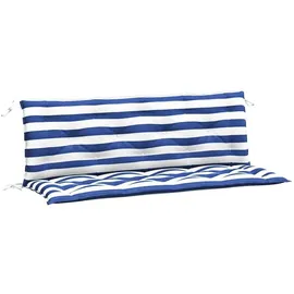 vidaXL Bankauflage 150 x 50 x 7 cm blau weiß gestreift 2 St.