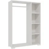 [en.casa] Kleiderschrank Nesbyen 90 x 126 x 30 cm Weiß