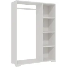 [en.casa] Kleiderschrank Nesbyen 90 x 126 x 30 cm Weiß