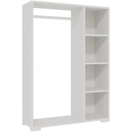 [en.casa] Kleiderschrank Nesbyen 90 x 126 x 30 cm Weiß