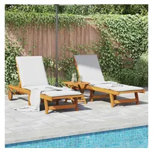 vidaXL Sonnenliege 114 x 63 x 85 cm Braun