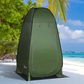 Outsunny Duschzelt Polyester Stahl 126L x 124B x 189H cm