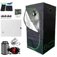 PACKSAUS® HYDRO 600D Growzelt 120x60x150cm Anzucht Komplettset: Umfassendes LED Grow Tent Kit, inkl. Belüftungssatz für den Indoor-Anbau-Gewächshaus