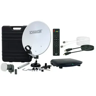 Schwaiger Mobile SAT-Anlage  (Durchmesser: 35 cm, Digitales Single-LNB, Umweltfreundlicher Receiver durch geringen Stromverbrauch im Standby)
